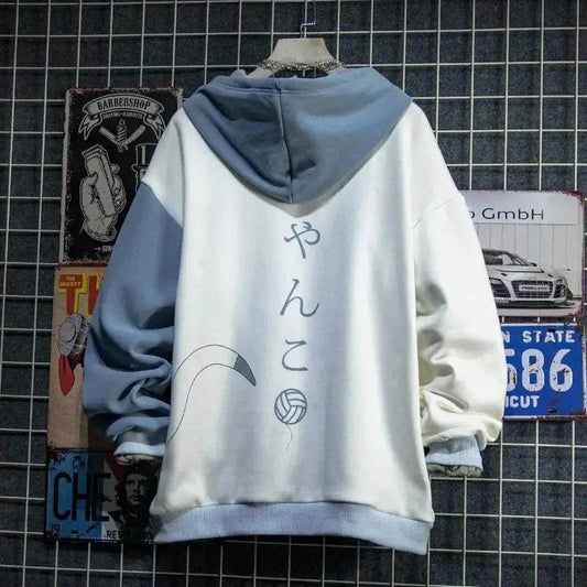 Japanischer Herren Hoodie | Katze Design | Streetwear Style - BoysOutfit.de