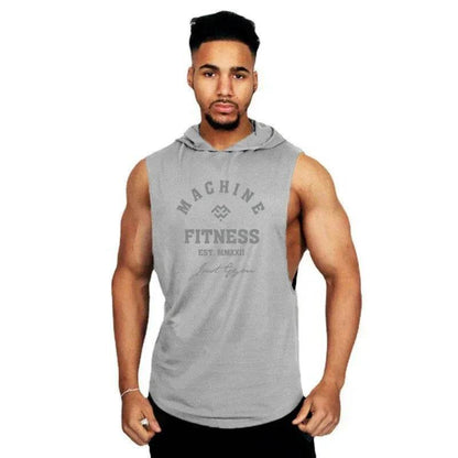 Herren Tanktop mit Kapuze | Muskel-Passform | Machine Fitness - BoysOutfit.de