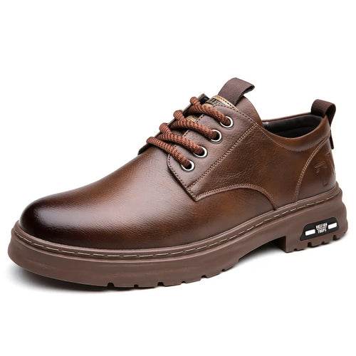 Herren Retro Lederschuhe – Schnürfrei & Bequem für Outdoor - BoysOutfit.de