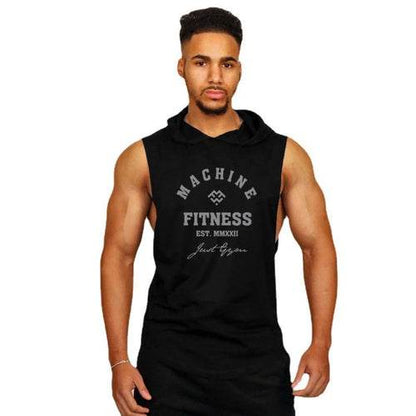 Herren Tanktop mit Kapuze | Muskel-Passform | Machine Fitness - BoysOutfit.de