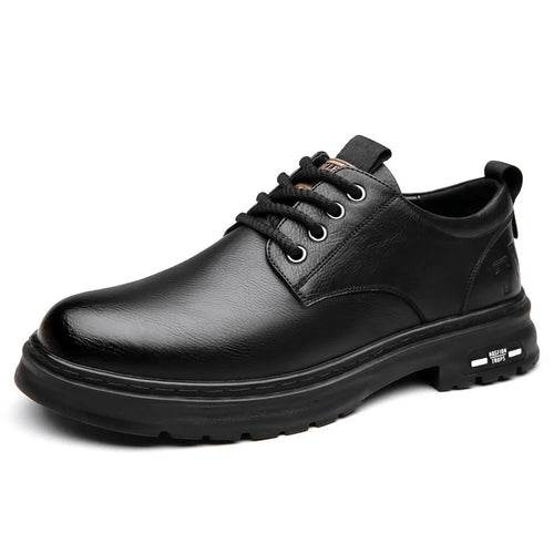 Herren Retro Lederschuhe – Schnürfrei & Bequem für Outdoor - BoysOutfit.de