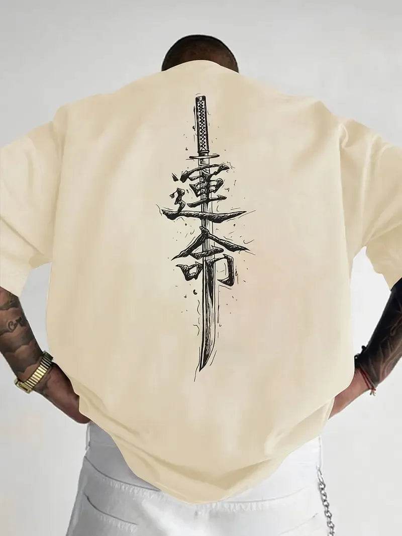 Herren T-Shirt Baumwolle | Samurai Schwert Print | Kurzarm & Modisch - BoysOutfit.de