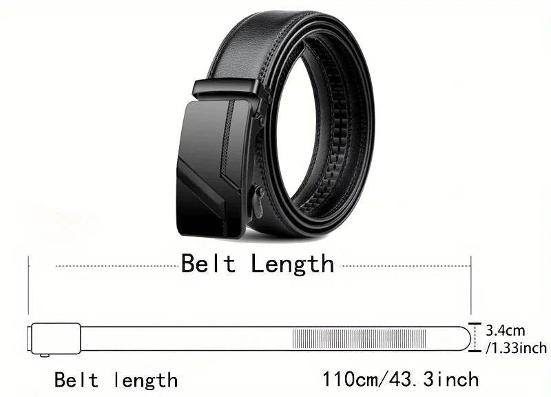 Herrengürtel Business | Luxus | Echtleder Optik | Metallschnalle - BoysOutfit.de