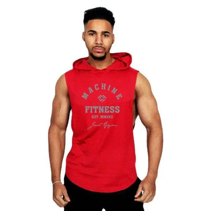Herren Tanktop mit Kapuze | Muskel-Passform | Machine Fitness - BoysOutfit.de